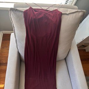 T by Alexander Wang Maroon Bodycon Dress, Size Small (S)